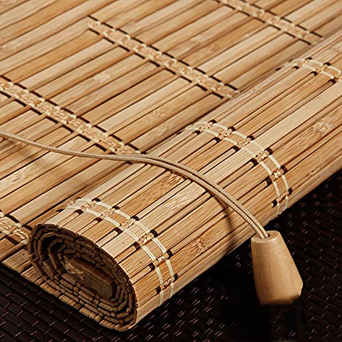 JIAOLUN123 Bambus Rollo Retro Jalousine Bambusrollo Seitenzugrollo Bambus Raffrollo Natur Holzrollos Lichtfilter Sonnenschutz und Sichtschutz Rollo Für Fenster und Türen,Maßanfertigung (80 x 220 cm) von JIAOLUN123
