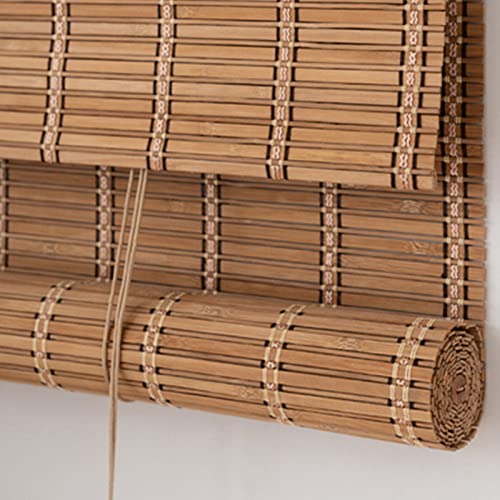 JIAOLUN123 Bambus Rollo Retro Jalousine Bambusrollo Seitenzugrollo Bambus Raffrollo Natur Holzrollos Sonnenschutz und Sichtschutz Rollo Für Fenster und Türen,Maßanfertigung (100 x 140 cm) von JIAOLUN123