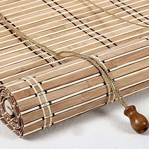 JIAOLUN123 Bambusrollo Seitenzugrollo Bambus Raffrollo Natur Bambus Rollo Retro Jalousine Holzrollos Sonnenschutz und Sichtschutz Rollo Für Fenster und Türen,Maßanfertigung (100 x 120 cm) von JIAOLUN123