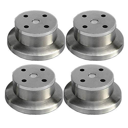 Möbelfüße Edelstahl Möbelbeine Metall 3cm Möbelfüße Runde Beine Möbelfüße Tisch Bett Schrank Sofa Beine Ersatzkabinettfüße 4er(3cm) von JIAOLUN123