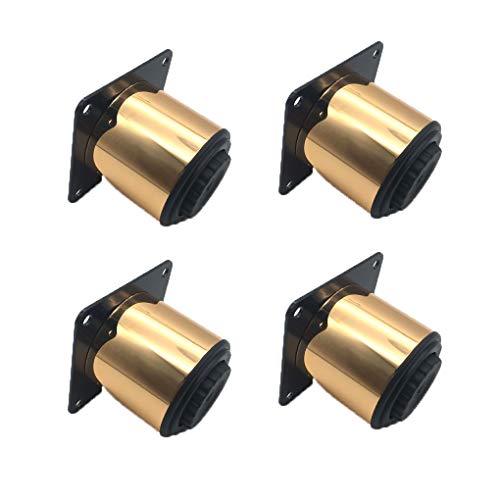 Möbelfüße Möbelbeine Metall Möbelfüße Runde Beine Edelstahl Möbelfüße Tisch Bett Schrank Sofa Beine Ersatzkabinettfüße 4er Mit Schrauben,Golden(5cm) von JIAOLUN123