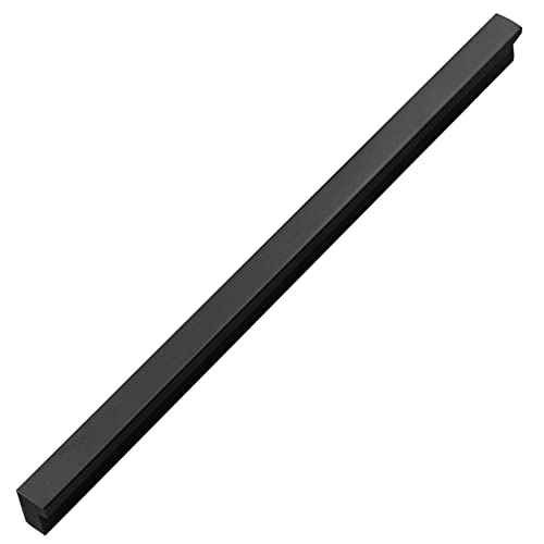 Schrankgriff Schwarz Möbelgriffe L Form Küchenschrank Schrank Türgriff Aluminiumlegierung Zugknöpfe Kommode Schubladengriff Stangengriff Küchenschrank Ziehgriffe Knauf (Total length 800mm) von JIAOLUN123