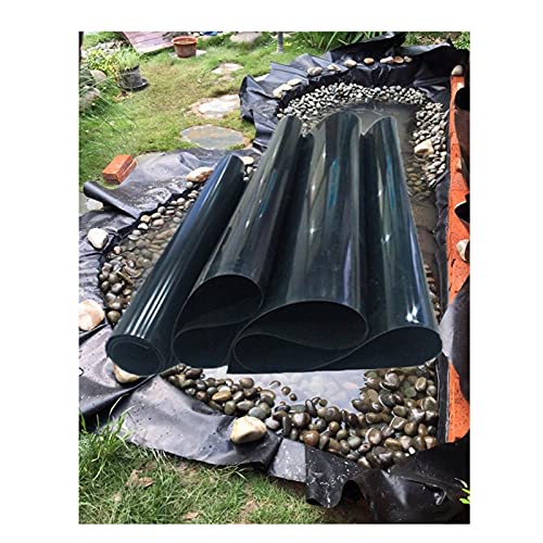 Teichfolien Zuschnitt HDPE Teichfolie Gartenteichfolie Schwarz 0.2MM Wasserdicht Flexibel Schwimmteich Folie Teichplane für Schwimmteich Teichbau,Garten Teichzubehör Wasserbecken (1×8m) von JIAOLUN123