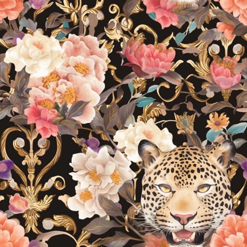 JIAOQSS Abziehbare Tapete Boho Blumen Rosa und Braune Blumen Kontaktpapier Klebefolie Wandtapete Möbelfolie Tapeten Wasserdicht Vinyl Wrap Klebetapete Wohnzimmer Schlafzimmer Wallpaper von JIAOQSS