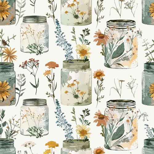 JIAOQSS Klebefolie Möbelfolie Tapete Blumentopf im modernen Stil einfach anzubringen Klebefolie Möbel Dekorfolie Selbstklebend Küche Klebetapete Muster Tapeten Wassdicht DIY Wohnzimmer Wandtapete von JIAOQSS