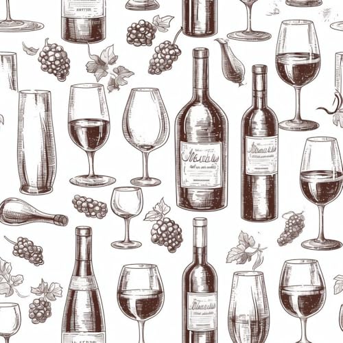 JIAOQSS Klebefolie Möbelfolie Tapete Modernes Weinglas mit Linienzeichnung einfach anzubringen Selbstklebend Vinyl Möbelfolie Wohnzimmer Schlafzimmer Klebetapete Möbel Kabinett Decor von JIAOQSS