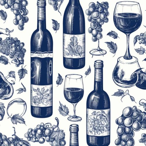JIAOQSS Klebefolie für Wände Modernes Weinglas mit Linienzeichnung Mustertapete Selbstklebend Vinyl Möbelfolie Wohnzimmer Schlafzimmer Klebetapete Möbel Kabinett Decor von JIAOQSS