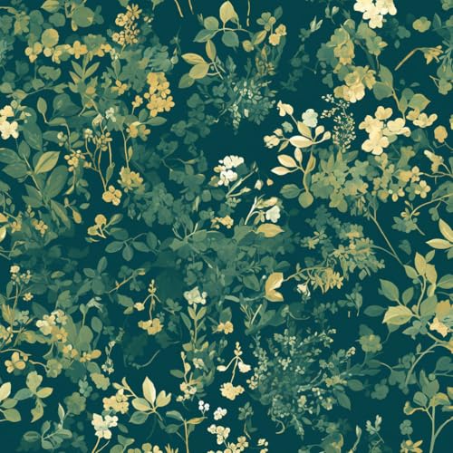 JIAOQSS Klebefolie für Wände Vintage Blaues Blatt Grüne Botanische Blumen Mustertapete Selbstklebend Vinyl Möbelfolie Wohnzimmer Schlafzimmer Klebetapete Möbel Kabinett Decor von JIAOQSS