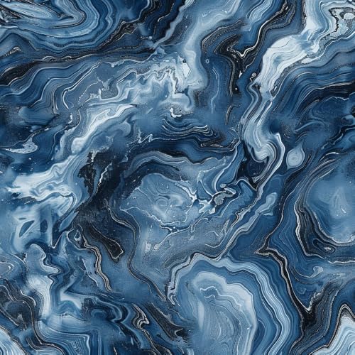 JIAOQSS Selbstklebende Tapete Blaue Marmorstruktur Mustertapete Klebefolie Möbel Tapete Kinderzimmer Muster Dekofolie Möbelfolie Selbstklebend Wand Tapeten Wohnzimmer Schrankfolie Klebefolie Kinder von JIAOQSS