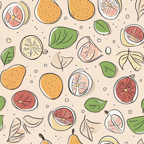JIAOQSS Klebefolie für Wände Obst Gemüse Birnen Äpfel Bananen Mustertapete Klebefolie Möbel Dekorfolie Selbstklebend Küche Klebetapete Muster Tapeten Wassdicht DIY Wohnzimmer Wandtapete von JIAOQSS