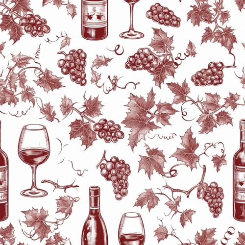 Klebefolie Möbelfolie Tapete Modernes Weinglas mit Linienzeichnung einfach anzubringen Klebefolie Muster Möbelfolie Selbstklebend Möbelaufkleber Wasserdichte Klebetapete Vinyl Folie für Möbel Wand Sc von JIAOQSS