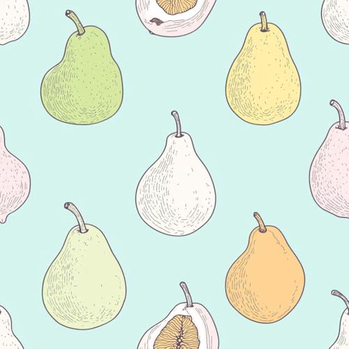 Abziehbare Tapete Obst Gemüse Birnen Äpfel Bananen Kontaktpapier Klebefolie Möbel Tapete Kinderzimmer Muster Dekofolie Möbelfolie Selbstklebend Wand Tapeten Wohnzimmer Schrankfolie Klebefolie Kinder von JIAOQSS