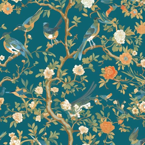 Wandbelag selbstklebend Boho Grüne Pfingstrose Vögel Wald Blumen einfach anzubringen Klebefolie Möbel Tapete Kinderzimmer Muster Dekofolie Möbelfolie Selbstklebend Wand Tapeten Wohnzimmer Schrankfoli Wandbelag selbstklebend Boho Grüne Pfingstrose Vögel Wald Blumen einfach anzubringen Klebefolie Möbel Tapete Kinderzimmer Muster Dekofolie Möbelfolie Selbstklebend Wand Tapeten Wohnzimmer Schrankfoli von JIAOQSS