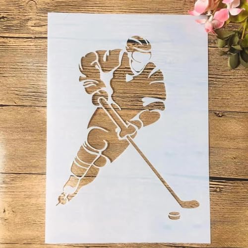 Schablonen zum Malen, A4, 29 cm, Eishockey-Sport, wiederverwendbare Schablonen zum Malen auf Holz, Schablonen zum Basteln, Zeichenvorlage, DIY-Kunstprojekte Schablonen zum Malen, A4, 29 cm, Eishockey-Sport, wiederverwendbare Schablonen zum Malen auf Holz, Schablonen zum Basteln, Zeichenvorlage, DIY-Kunstprojekte von JIAPAILAIYUN