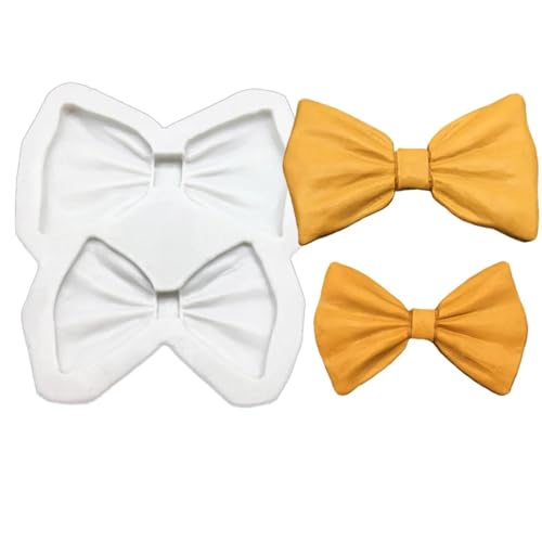 Silikonformen, Backformen, 11,6 x 10,5 cm, große Schleife, Schleife, Krawatte, Silikonform, Fondant, Kuchendekoration, Werkzeug, Cupcake, Schokoladenform von JIAPAILAIYUN