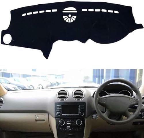 JIAQINF Armaturenbrett-Abdeckung für Benz M Klasse W164 2006-2011, Dash Teppich Matte Anti-Rutsch Instrument Panel Teppiche Armaturenbrett-Matte. von JIAQINF