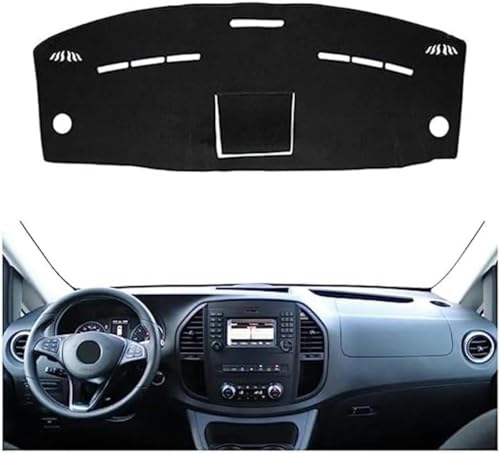 JIAQINF Armaturenbrett-Abdeckung für Benz Vito III (W447) 2015–2020, Dash Teppich Matte Anti-Rutsch Instrument Panel Teppiche Armaturenbrett-Matte. von JIAQINF