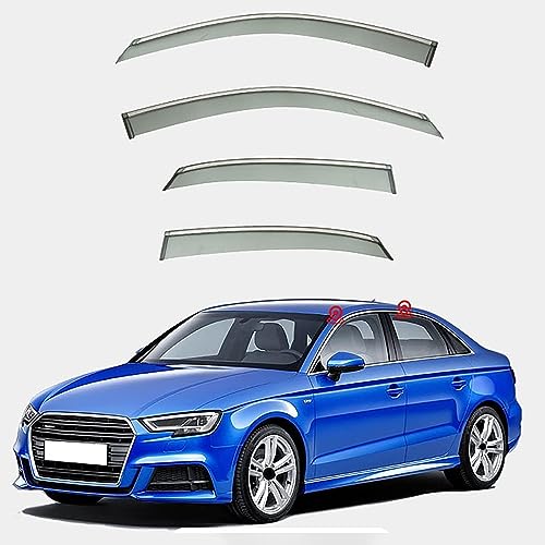JIAQINF Windabweiser für Audi A3 Sedan MK3-8V 2014-2020, Autofenster Regenschutz,Autofenster Regenschutz, Regenabweiser,Integrierte Deflektoren. von JIAQINF