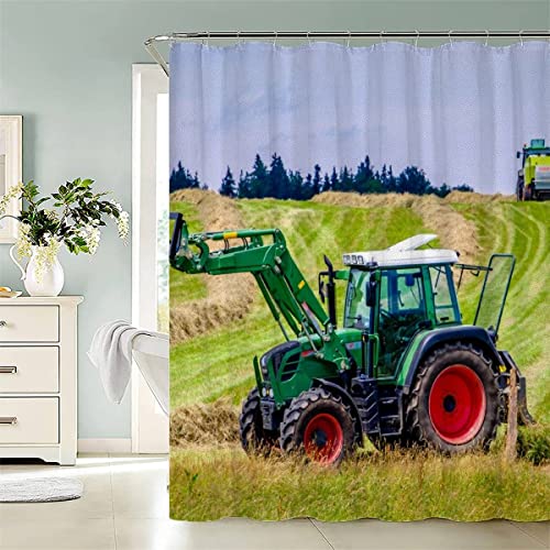 JIARAO Grüner Traktor Duschvorhänge 180x180 Feldtraktor Shower Curtain Anti-Schimmel Anti-Bakteriell 3D Digitaldruck Waschbar Badewanne Vorhang Polyester Stoff mit 12 Duschvorhangringen JIARAO Grüner Traktor Duschvorhänge 180x180 Feldtraktor Shower Curtain Anti-Schimmel Anti-Bakteriell 3D Digitaldruck Waschbar Badewanne Vorhang Polyester Stoff mit 12 Duschvorhangringen von JIARAO