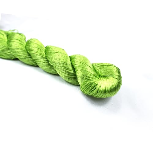 Stickgarn 1 Stück Seidenfaden Handstickerei Sticken Kreuzstich 400 m Seidenstickfaden //Blattstickerei/grüne Serie(2) von JIASHUNHE