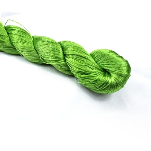 Stickgarn 1 Stück Seidenfaden Handstickerei Sticken Kreuzstich 400 m Seidenstickfaden //Blattstickerei/grüne Serie(4) von JIASHUNHE