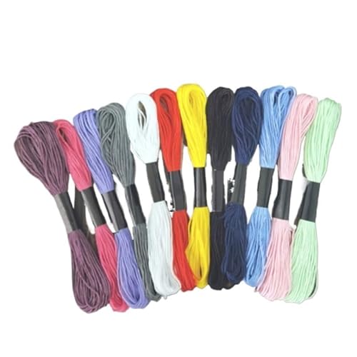 Stickgarn 12/24/36/50 Stücke DIY Nähgarn Kit Handwerk Kunst Nähen Mehrfarbige Ökologische Baumwolle Stickgarn Kreuzstich(12PCS) von JIASHUNHE