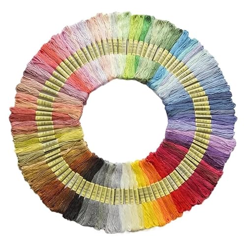 Stickgarn 12/50 ähnlicher Kreuzstich-Baumwoll-Stickgarn, Zahnseide, Nähstränge, for Basteln, kein Wiederholen des Kreuzstichs(8M-50 Color) von JIASHUNHE