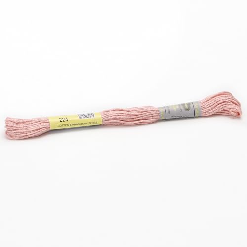 Stickgarn 12 Stränge, 8 Meter, Sticktwist aus merzerisierter Baumwolle, Kreuzstichgarn, 22 Farben erhältlich(224) von JIASHUNHE