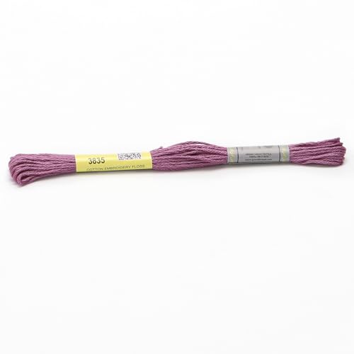 Stickgarn 12 Stränge, 8 Meter, Sticktwist aus merzerisierter Baumwolle, Kreuzstichgarn, 22 Farben erhältlich(3835) von JIASHUNHE