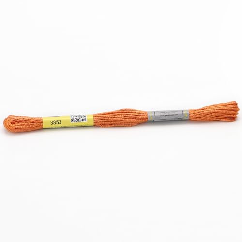 Stickgarn 12 Stränge mit 8,7 Yards doppelter merzerisierter Baumwollseide, Kreuzstich-Stickgarn, 22 Farben erhältlich(3853) von JIASHUNHE