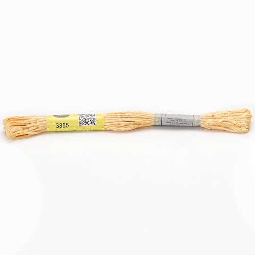 Stickgarn 12 Stränge mit 8,7 Yards doppelter merzerisierter Baumwollseide, Kreuzstich-Stickgarn, 22 Farben erhältlich(3855) von JIASHUNHE