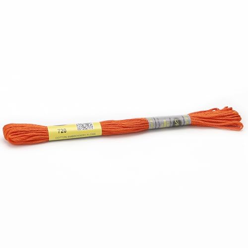 Stickgarn 12 Stränge mit 8,7 Yards doppelter merzerisierter Baumwollseide, Kreuzstich-Stickgarn, 22 Farben erhältlich(720) von JIASHUNHE