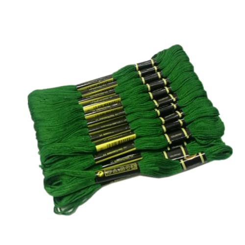Stickgarn 24 Stränge, mehrfarbig, Stickgarn, Zahnseide, lange Fasern, Kreuzstich, DIY, Nähen, Basteln(Green) von JIASHUNHE