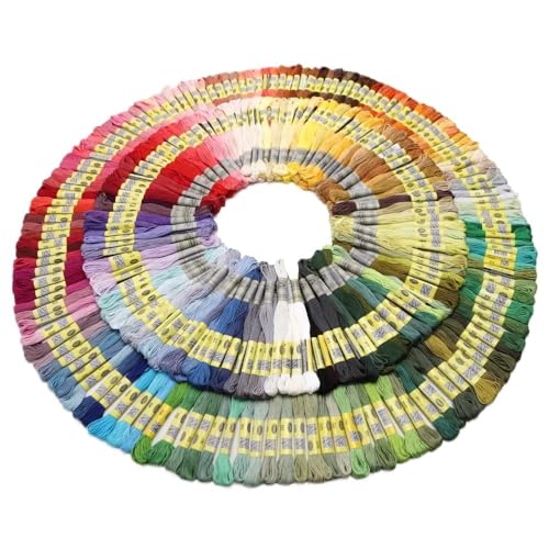 Stickgarn 250 verschiedene Langfaser-Baumwoll-Sticktwist-Kreuzstichgarne, 8 m Stickgarn 250 verschiedene Langfaser-Baumwoll-Sticktwist-Kreuzstichgarne, 8 m von JIASHUNHE