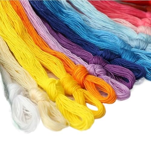 Stickgarn 447 Farben Stickgarne Kreuzstich Baumwollfäden Zahnseide Nähen Stränge DIY Handarbeiten Handwerk Nähwerkzeug Zufällige(10Pcs Random Color) von JIASHUNHE
