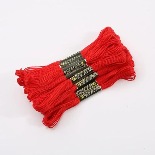 Stickgarn 5 Stück/Beutel pro kleiner Stange 7, m, heißer Verkauf, Farbe, Kreuzstichgarn, DIY, Kleidung, Nähzubehör und Stoffe(Red) von JIASHUNHE