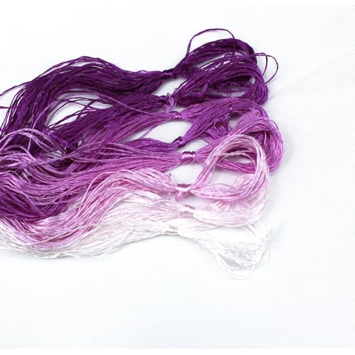 Stickgarn 8 Stück Faden-Seiden-Stickerei Spiraea Silk Line handbestickte Fäden(23) von JIASHUNHE