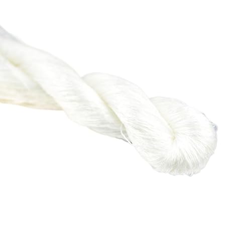 Stickgarn Maulbeerseide-Stickgarn, Floss-Garn, 16/2 Su, Seide, Artisan-Threads, Garne, Weiß, Creme, Schwarz, Farbe 118(118-3 snow white,400 meter) von JIASHUNHE