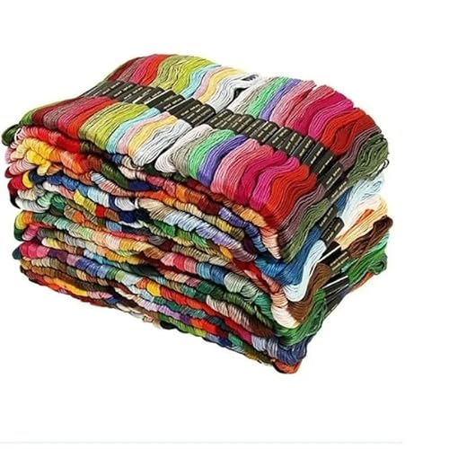 Stickgarn Mehrfarbiger Kreuzstichfaden, metallischer Kreuzstich, Verkabelung, goldener Stickfaden, DIY Handnähen, Stricken, Sticken(200 Random Color) von JIASHUNHE