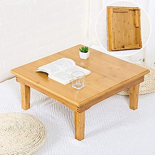 Faltbarer quadratischer Tisch, koreanischer Massivholz-Esstisch/Arbeitszimmertisch/Couchtisch/Kang-Tisch, für Tatami/Erkerfenster/Teehaus (80 cm) von JIAXI-HG