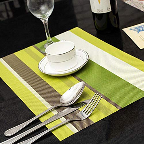 JIAYAN 4 Stück/Set Tischsets PVC Esstischmatte Gestreifte Disc Pads Schüssel Pad Untersetzer De Cozinha 30 * 45cm Platte Stehtisch Matte Zubehör JIAYAN 4 Stück/Set Tischsets PVC Esstischmatte Gestreifte Disc Pads Schüssel Pad Untersetzer De Cozinha 30 * 45cm Platte Stehtisch Matte Zubehör von JIAYAN