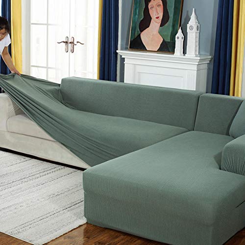 JIAYAN Solid Color Dicker Samt Universal Elastic Sofabezug Für Wohnzimmer Sofa Handtuch rutschfeste Sofabezug Sofa Schonbezug-Stil2,2-Sitz 145-185, Polen von JIAYAN