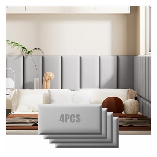 JIAYING 3D Antikollision Wandpolsterung Für Kinder, Selbstklebend Wandpaneele Gepolstert, Dekorative Polsterpaneel Schutzplatte Weiche Wandaufkleber(4pcs,30cmx50cm) von JIAYING