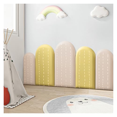 JIAYING 3D Antikollision Wandpolsterung Für Kinder Selbstklebend Wandpaneele Gepolstert, Wandschutz Softpackung Weich Wandaufkleber Polsterpaneel Wandpolster(Pink,120cm x 60cm) von JIAYING