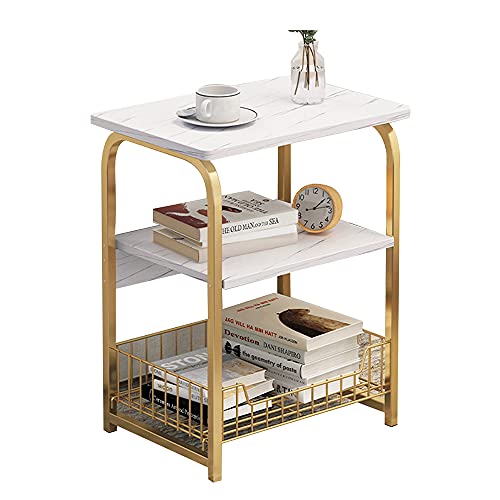 JIAYING Standregal Küchenregal-Metall-speicherregal, Freistehende Display-lagerregale Buch-Regal, Für Wohnzimmer Schlafzimmer Badezimmer Küche, Einfach Zu Montieren(Size:40×30×62CM,Color:Gold) von JIAYING