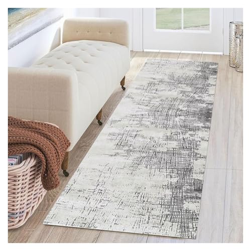 JIAYING Teppich Läufer Flur rutschfest Küchenteppich Teppichläufer, Maschinenwaschbar Weich Küchenläufer Teppich for Eingangsbereich Waschraum Balkon Halle(90x250cm/3.0 x8.2ft) von JIAYING