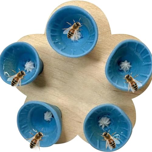 JIAZHOUHB Bienen-Insekt-Trinkbecher, Bienenbecher, Bunte Bienen-Insekt-Trinkbecher,Bienen Orte zum Trinken(Size:1 Stück,Color:blau) von JIAZHOUHB