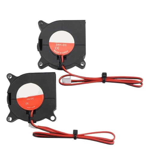 2PCS 4020 12V&24V Kühlung Turbo Lüfter Teile 3D Drucker 2Pin Für DC Extrakator Kühler Gebläse Teil Schwarz Kunststoff Lüfter(2PCS 24V) von JIAZWU