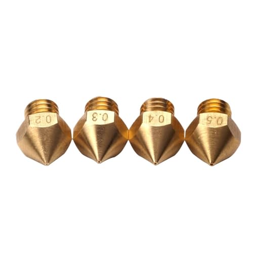Werkzeug Kompatibel mit NEU 5 teile/los DIY 3D-Druckerdüse 0,5 mm Kupfer Messingkopf Extruderdüse Druckkopf für 1,75 mm Filament Kompatibel mit Makerbot MK8(0.4mm) von JIAZWU