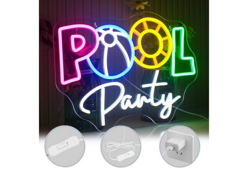 JIBENNEON Dekolicht BUSCH LIGHT Neonschild mit Ein-/Ausschalter Neon Nachtlicht Gaming, Poolparty, LED fest integriert von JIBENNEON